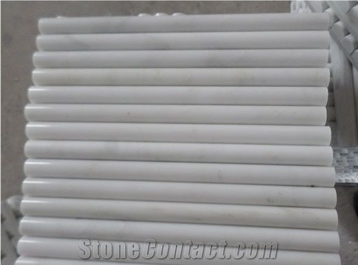 High Quality Oriental White Marble Bullnose Pencil Moldings